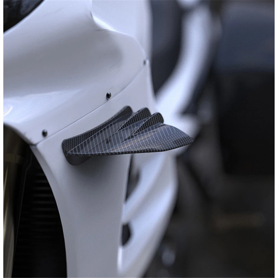 Alerones de motocicleta carenado winglets deflector de aire kit de ala estilo fibra de carbono Foto 4 de 4