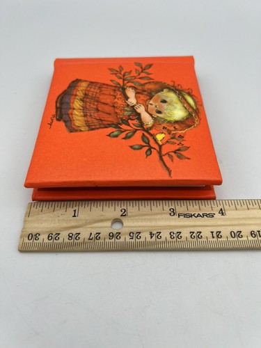 1970’s Hallmark? Mini Photo Album Mary Hamilton Design Orange 4.5”x3.75” - Picture 14 of 14