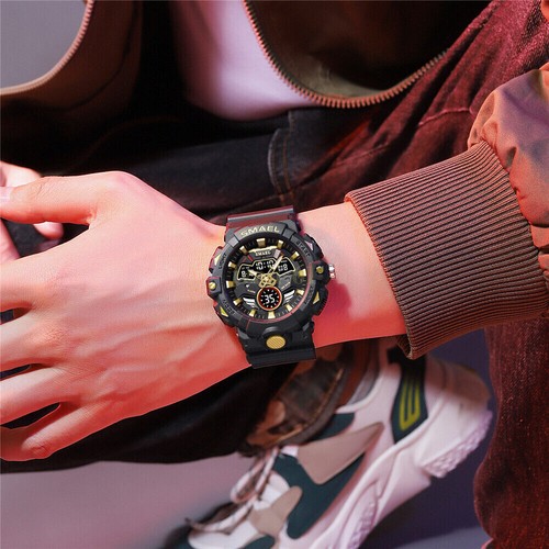 SMAEL Men Digital Watch Sport Watches Shockproof Wristwatch Boys LED Stopwatch - Picture 14 of 29