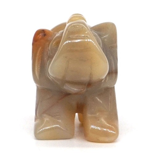 Estatua de elefante de 1,5" cristal tallado piedra natural Reiki figura de curación decoración - Imagen 202 de 223