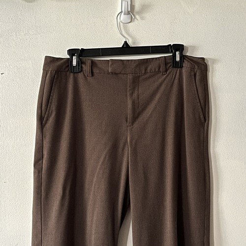 OLD NAVY At Waist Stretch Women Trousers Brown Wide Pockets Size 10 Regular - Picture 4 of 5