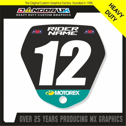 REVVI 12" 16" 16 PLUS 12 16 INCH CUSTOM FRONT NUMBER BOARD GRAPHIC STICKER DECAL - Picture 3 of 4