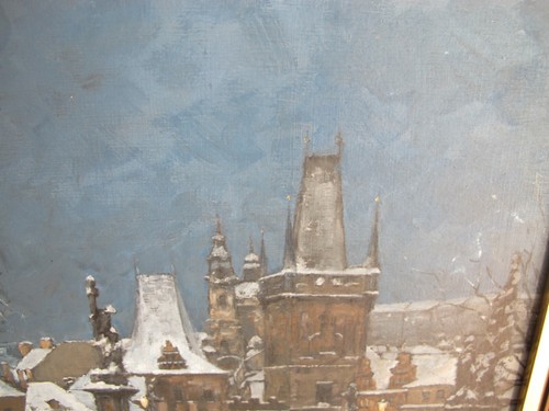 Ivan Benes Mostecke Veze ""CHARLES BRIDGE"" Original Ölgemälde - Bild 6 von 10