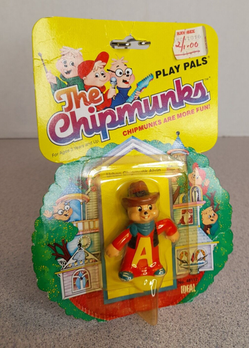 Vtg 1984 Ideal Alvin & The Chipmunks Play Pals Alvin Urban Cowboy 2.5" PVC - Picture 1 of 6