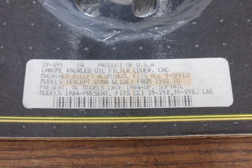 HARLEY DAVIDSON CUSTOM CHROME KNURLED OIL FILTER COVER CNC MACHINED BILLET - Bild 3 von 6