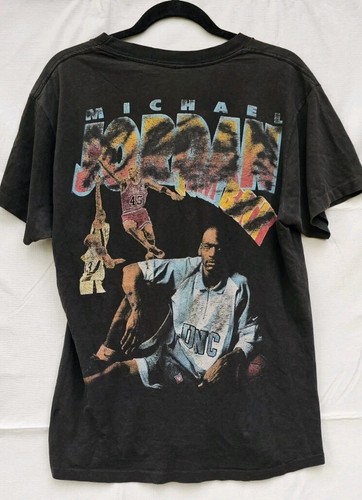 Vintage Michael Jordan Rap T Shirt Mens 90s Bootleg Chicago Bulls - Picture 7 of 15