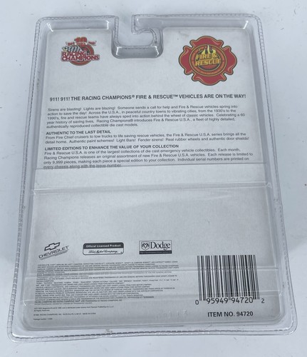 NEW 1999 Racing Champions CHEVY Caprice Fire Dept. Elmwood Park Illinois in pack - Picture 3 of 4