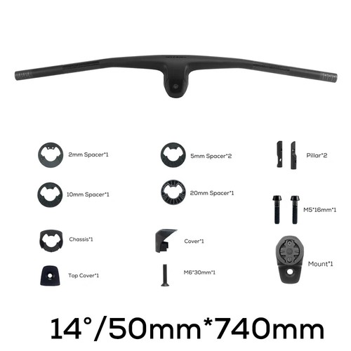 -9°/-10°/-12°/-14° Full Carbon Fiber Integrated Cockpit MTB Handlebar with Mount - Picture 7 of 40