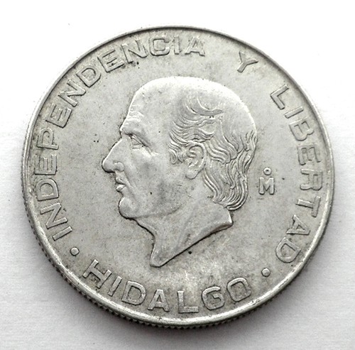 MEXICO 5 PESOS 1955 Silver KM#469 Hidalgo. II14.4 - Picture 1 of 2