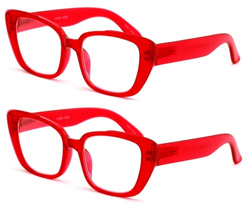 2 Paar Lesebrillen Damen Übergröße transparent - Federscharnierleser 7024 - Bild 12 von 20