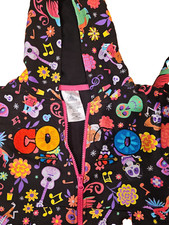 Disney Coco Youth Hoodie Jacket XS Zip w/ Pockets D a de Los Muertos Pixar