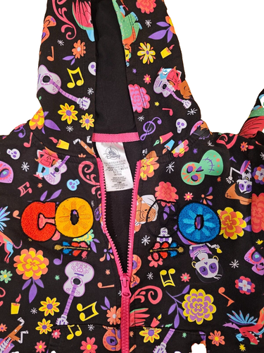Disney Coco Youth Hoodie Jacket XS Zip w/ Pockets Día de Los Muertos Pixar