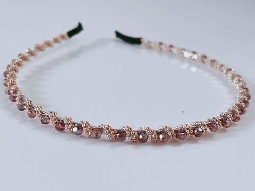 Women Girl Bling Shine Crystal Beads Party Slim Headband Head Hair Band Hoop - Picture 19 of 19