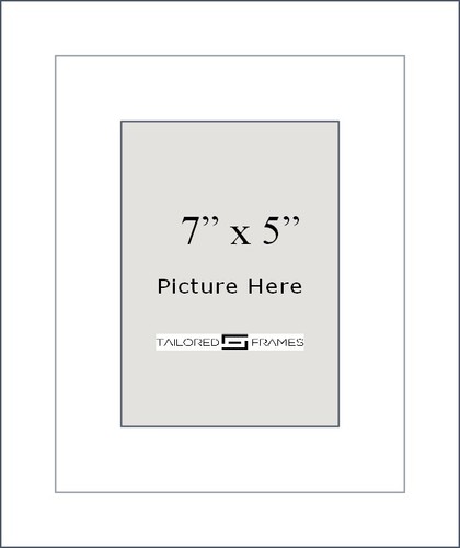 White photo picture frame Square with white and black mount All sizes 10x8 A3 A4 - Picture 11 of 39