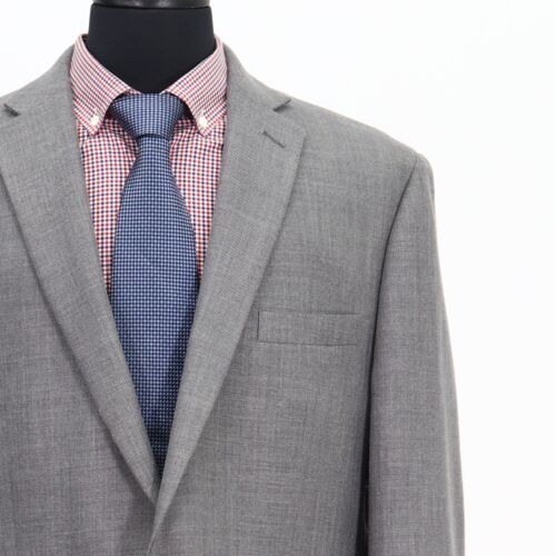 Ralph Lauren 46L Gray Sport Coat Blazer Jacket Solid 2B Polyester - Picture 5 of 11