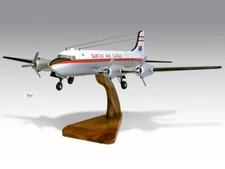 Douglas DC-4 Qantas Air Cargo Desk Wood Airplane New Model Large Scale 1/100