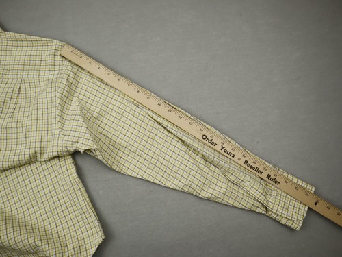Chemise J. McLaughlin homme à manches longues jaune économies moyen poche coton suprême M