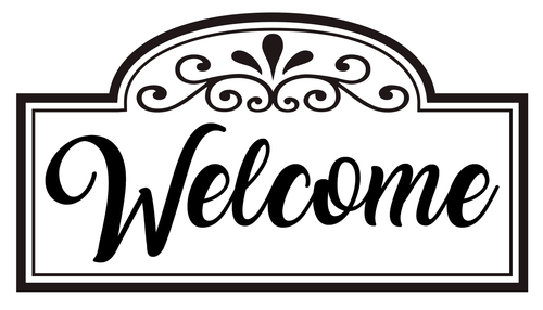 Calcomanía de vinilo Welcome with Border, para hogar, negocios, oficina, ventanas, exteriores - Imagen 1 de 5
