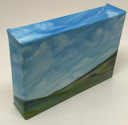 "Rolling Hills" 12/2012 von B Bradley Gemälde 7" L x 5" H x 1,5" B - Bild 7 von 7