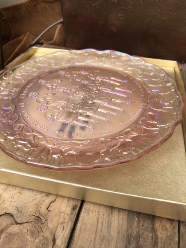 Imperial glass 12 days of christmas plates Plate 9 And 10 Drummers Pipers - Picture 11 of 11