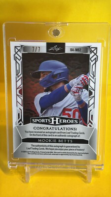 5枚限定 Leaf Mookie Betts Auto 2024 Leaf Baseball Sports Heroes Mookie Betts Autograph 7/7