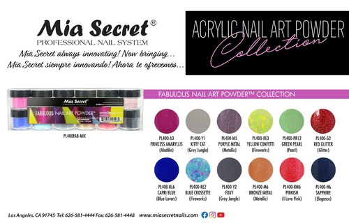 Mia Secret Acryl Nail Art Puder 12 Farben Set oder einzelne Farbe - WÄHLEN SIE IHRE - Bild 27 von 147