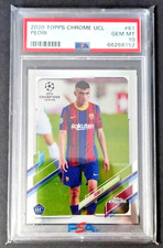 Pedri RC Rookie PSA 10 #61 - 2020 TOPPS CHROME UEFA CHAMPIONS LEAGUE UCL