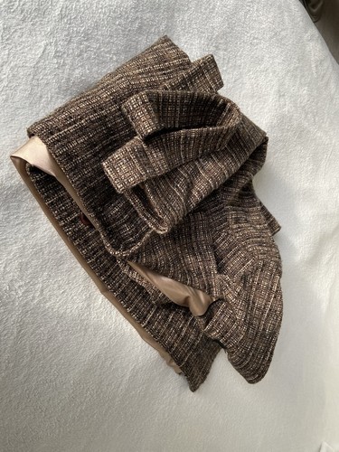 Planet Vintage Wool Blend Tweed Trench Style Belted Coat Ladies Size 12 EUC - Picture 23 of 23
