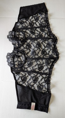 EUC Lady Marlene Black Corset with 3 Garters Size 38 Metal Stays - Picture 10 of 16