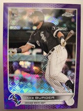 JAKE BURGER  2022 Topps Chrome Logofractor #’d /250 PURPLE Rookie Refractor #13