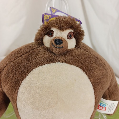 Mochila de felpa Go Games Tiny Headed Kingdom Heep Sloth marrón tostado clip 6,75" nueva con etiquetas - Imagen 4 de 10