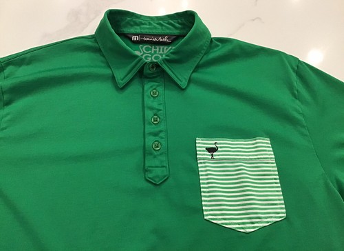 Travis Mathew Chive Golf Men's Short Sleeve Polo Shirt Green Size Large - EUC - Picture 2 of 8