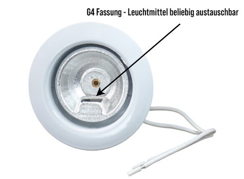 G4 Möbeleinbauleuchte Spiegelleuchte Schrankleuchte Möbelleuchte LED Halogen 12V - Bild 4 von 6