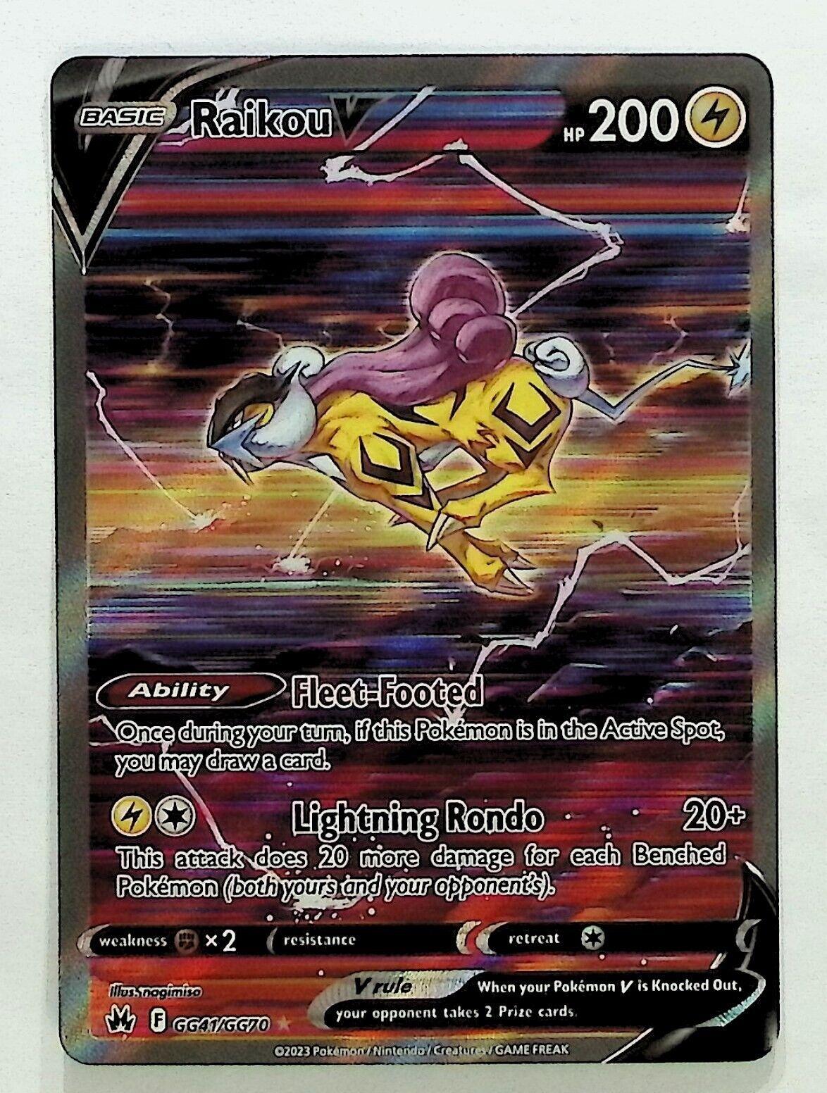 Pokemon - Raikou V GG41/GG70 - Crown Zenith - Galarian Gallery - Ultra Rare  Alternate Art : : Brinquedos e Jogos