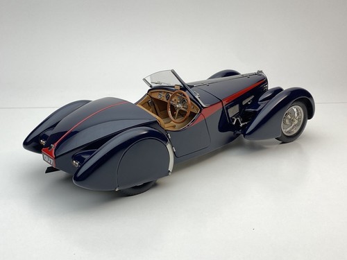 CMC 1/18 M135 BUGATTI 57 SC Corsica Roadster Red Stripes Edition (AUTOART BBR MR - Foto 7 di 21