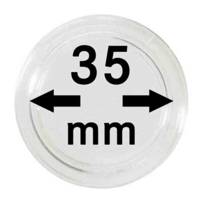 100 Coin Capsules 35 Mm Coins Capsules 2251035 Lindner Crystal Clear With Edge