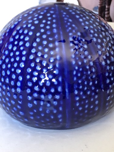 IKEA DEKORATIVE KERAMIK KOBALTBLAUE KUGELKUGEL # 18397 VIETNAM 21,2" RUNDUM - Bild 3 von 8