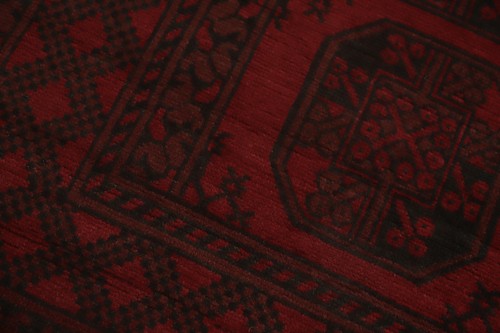 Balouch Afghan Geometric Rug Hand-Knotted Wool Nomadic Carpet 5x6 ft - Picture 7 of 13