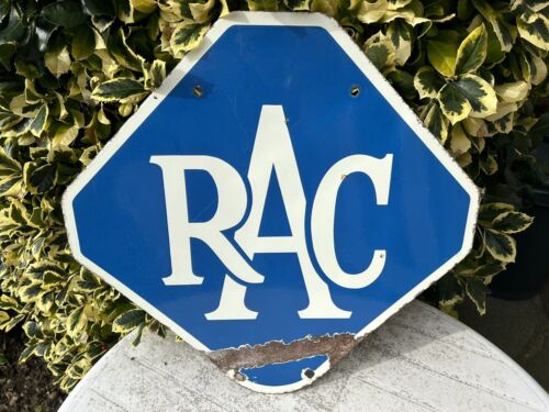 Vintage Double Sided Rac Enamel Garage Sign collect from North Norfolk - Picture 10 of 11