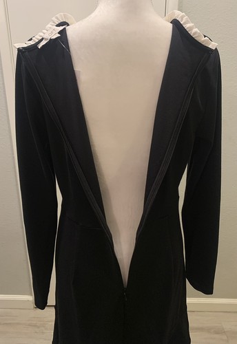Loft Langarm Weißer Kragen Damen Schwarz Kleid Gr. 10 Neu mit Etikett - Bild 7 von 12