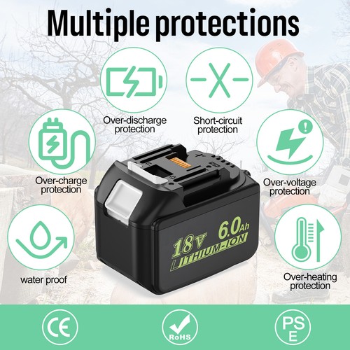 18V for Makita BL1860 18Volt 6.0Ah 3AH Lithium LXT Battery BL1850 BL1830 US - Picture 10 of 13