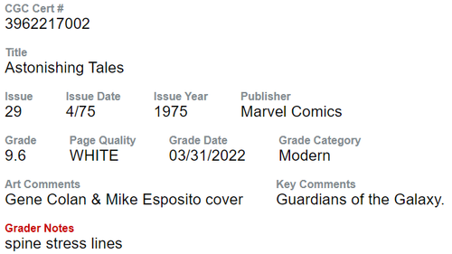 Astonishing Tails #29 1975 clasificación CGC 9,6 páginas blancas Guardianes de la Galaxia - Imagen 5 de 5