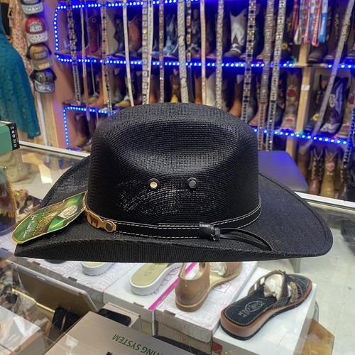 Kids All Black Cowboy Hat. Kids Western Cowboy Hat. Sombrero Vaquero De Niño. - Picture 3 of 6