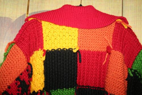 FAMOUS Patchwork Cardigan 70"CH JW ANDERSON Colourblock Oversize Handstrick Jacke - Bild 12 von 20