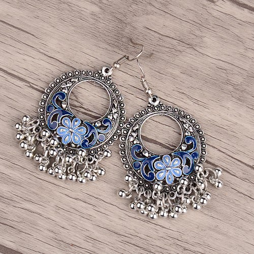 Women Bollywood Earrings Multi-style Tassel Dangle Ethnic Jhumka Jhumki Earrings - Picture 64 of 392