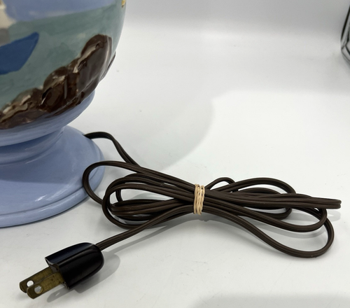 Vintage Nautical Ceramic Hand Painted Table Lamp Carlsons Wharf & Lighthouse 19" - Bild 17 von 20