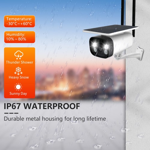 Wireless 4G Sim Card Solar Panel Security Camera Outdoor IR+Color Night Vision - Picture 7 of 19