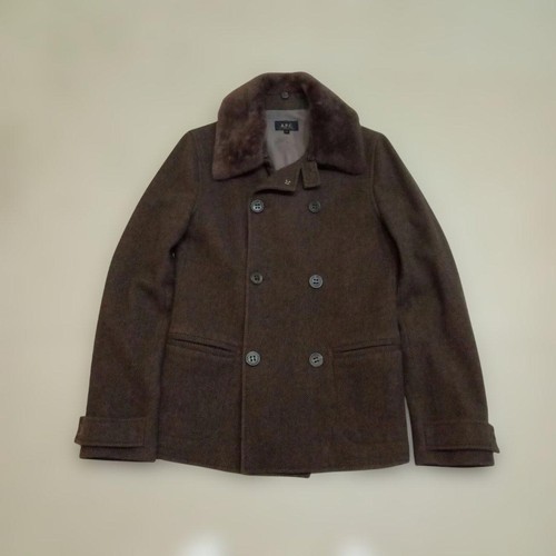 APC Dark Brown Wool Coat, Men's, Size XS, From Japan, i23410 - Picture 1 of 13