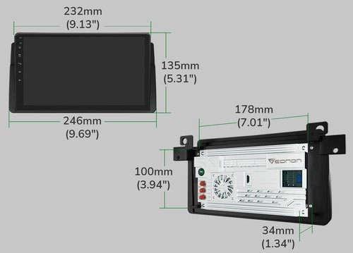 Eonon E46A12S Android 13 8Core 6+64 Car Radio Stereo GPS DSP CarPlay for BMW E46 - Picture 23 of 23