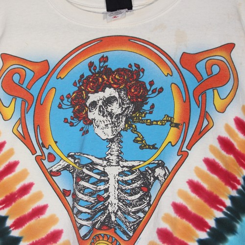 Vintage Grateful Dead 2003 T Shirt Mens XL Tie Dye Band Bertha Skull Roses - Picture 2 of 8